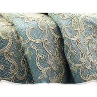Prêt à l'emploi rideau de luxe Style américain fleur Design broderie Polyester marron tissu occultant salon rideau 1x2