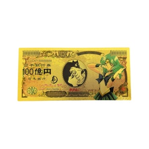 10 billetes de oro de anime japonés Sailor Moon, monedas conmemorativas chapadas en oro de doble cara, regalos para niños - Product Image 6