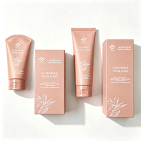 Tubes cosmétiques souples en plastique personnalisés avec logo imprimé, pour crème pour les mains et lotion, emballage vide à presser, avec boîte, fabrication OEM