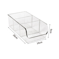Boîte de rangement pour sachets de thé de cuisine sac de café et sucre cotons-tiges boîte de présentation de petites cartes de bureau étagère de séparation en plastique débris
