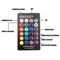 Lumières LED de voiture RGB 5050 6 SMD, lumières colorées, télécommande, lumières de plaque d'immatriculation, lumières LED de voiture clignotantes RGB