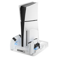 Support de charge sans fil multifonctionnel AOLION AL-P5327 pour PS5 Slim avec refroidisseur de manette et support de disque en ABS