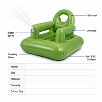 Chaise de jeu aquatique gonflable avec pulvérisateur intégré, chaise flottante pour adultes pour piscine et plage