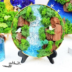 All'ingrosso muschio essiccato fai da te pittura a olio set per bambini fatto a mano disegno altri fiori decorativi e piante - Product Image 5