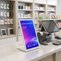 Support vertical/portable en forme de L pour tablette 14 pouces, caméra 5MP, Android/Windows OS, pour la navigation en magasin, aéroports, intérieur, 32 Go