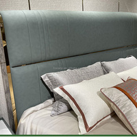 Cadre de lit rembourré en cuir king-size de luxe 2023 Nouveau design Ensemble de meubles de chambre à coucher Villa Home Lits rembourrés exclusifs