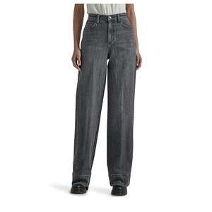 Pantalones rectos de pierna ancha informales largos y rectos para mujer, pantalones vaqueros de mujer, pantalones holgados de cintura alta de Bangladesh - Product Image 3