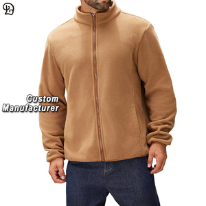 Chaqueta <span class=keywords><strong>polar</strong></span> suave personalizada para hombre, ligera, con cremallera completa, informal, al aire libre para senderismo, abrigo cálido de otoño e invierno con 2 bolsillos laterales profundos - Product Image 1