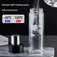 Mug de bureau portable en verre thermorésistant avec infuseur magnétique pour séparation thé-eau et design sportif
