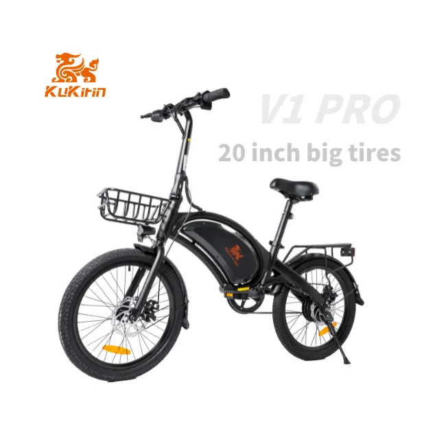 دراجة كهربائية من KuKirin طراز V1 Pro الأفضل مبيعًا في 2024 للبيع من الخازن وإطار سميك 20 بوصة 48 فولت 350 وات 45 كم/ساعة