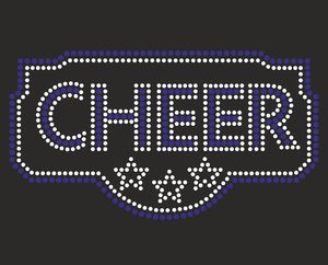 Dongguan Topaz Factory Venta al por mayor Diamante Rhinestone Transferencia <span class=keywords><strong>de</strong></span> calor Cheer Letter Iron on Crystal Transfer - Product Image 1