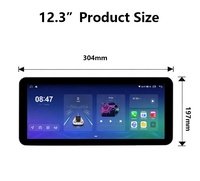 Autoradio Android universel N3 12,3 pouces avec navigation automobile HD 1920*720 WIFI 2.4G/5G Stéréo de voiture sans fil Carplay Carte SIM