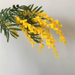 Fournisseur d'usine Fleurs d'<span class=keywords><strong>acacia</strong></span> artificielles Baies jaunes pour la décoration de mariage, de maison et d'hôtel - Product Image 6