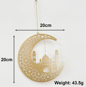 DAMAI Eid Mubarak <b>Decor</b> Muslim Decorative Wooden Hanging Ornaments Moon Mosque Lantern <b>Wall</b> for Festival Party Decoration - Product Image 6