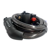 Antivol Vélo de Montagne 5 Combinaisons Cadenas à Code Numérique Câble en Acier pour VTT et Vélo de Route