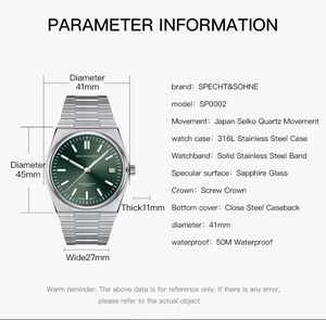 2025ดรอปชิปนาฬิกาข้อมือสำหรับผู้ชาย37mm นาฬิกาควอทซ์ธุรกิจกันน้ำ<span class=keywords><strong>50M</strong></span> เหล็ก - Product Image 6