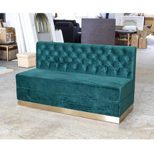 Hendry Restaurant Project Furniture Bar Booth Sofa Chairs Seating Cafe Hamburger Shop Button Tufted Restaurant Sofa Chair Booth