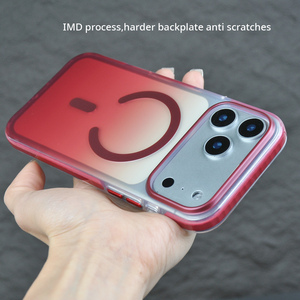 Nouvelle conception, nouvelle couleur <span class=keywords><strong>bordeaux</strong></span>, étui de téléphone magnétique anti-traces de doigts avec dégradé mat IMD pour iPhone 17 Pro Max - Product Image 4