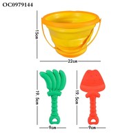 Ensemble de jouets de plage pour enfants Yuglow, grande pelle et râteau à sable, seau à eau pour aire de jeux extérieure et bord de mer