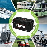 Expédié depuis les États-Unis - Batterie lithium 12,8 V 628 Ah 8 kWh LiFePO4 avec BMS pour camping-car, caravane, stockage solaire