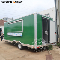 Concession de cuisine complète multifonction Stand Custom Italian Coffee Van Mobile Commercial Food Truck Trailer