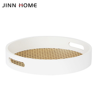Plateau de service en bois blanc de luxe Jinn Home, porte-gobelet, écologique, plat pour le camping