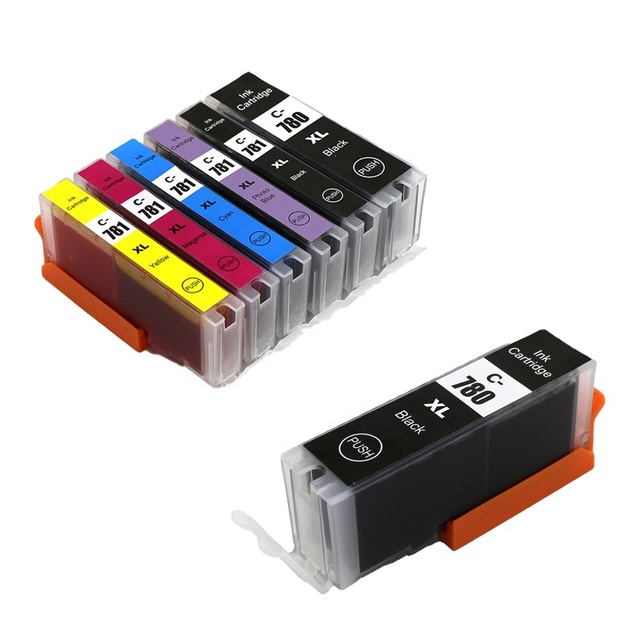 WEL-TRY Compatible CLI-780XL & CLI-781XL Dye Ink Cartridge BK for Canon Pixma TR8570 Printer 780XL 781XL PGI780 PGI-780