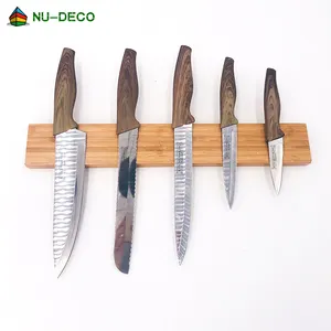 Cucina a parete di legno di bambù coltello magnetico bar/coltello striscia/coltello titolare