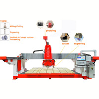 Cortadora de Piedra Multifuncional Hualong Automática con Caja de Engranajes CNC Italiana, Motor y Rodamientos de Seguridad Reforzada para Cuarzo