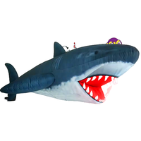 Requin gonflable géant réaliste – Étanche, durable, résistant au soleil, couleur intégrale, ventilateur intégré, taille personnalisée pour la publicité