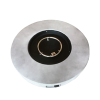 Table de jardin ronde de 36 pouces avec foyer en béton, gaz propane, puissance calorifique 50000BTU