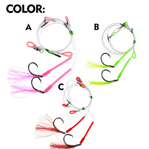 Vente en gros, nouveau lot de 2 pièces par sac, 1/0 #   à 10/0 #   Hameçons Renforcés 3 Couleurs Lumineux pour la Pêche au <span class=keywords><strong>Silure</strong></span> en Eau Salée - Matériel de Pêche au Gros Poisson - Product Image 3
