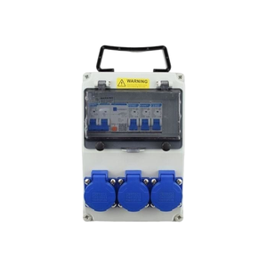 กล่องจ่ายไฟพร้อมเต้ารับ 3x10A เบรกเกอร์ 3x1P16A รีเลย์ป้องกันไฟรั่ว 2P32A 220V สำหรับงานก่อสร้าง - Product Image 1