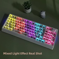 98 Keys Triple-Mode Gradient E-sport Wireless RGB Gaming Mechanical Keyboard Swappable Switch PBT Keycaps Rechargeable