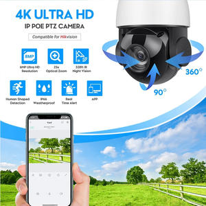 Caméra de sécurité PoE Vikylin 5MP 8MP avec zoom 18X, vision nocturne IR 100m, microphone intégré, 4K PTZ, suivi automatique, audio bidirectionnel pour extérieur - Product Image 3