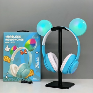 Audífonos <span class=keywords><strong>Inalámbricos</strong></span> M30 con Orejas de Gato Mickey, Micrófono, Bluetooth, Estéreo, Bajos, <span class=keywords><strong>Cascos</strong></span> para Niños, Regalos para Chicas <span class=keywords><strong>Gamers</strong></span>, Audífonos para Juegos de PC y Teléfono - Product Image 6