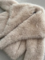 Vêtements chauds russes, veste en fausse fourrure, col large, style féminin, manteau avec bordure en fourrure de renard