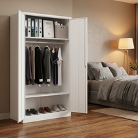 Armoire métallique verrouillable peu encombrante avec tringle à vêtements et étagères amovibles pour les espaces restreints