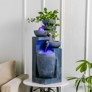 Ornements d'eau en circulation de style européen Micro-paysage Salon <span class=keywords><strong>Entrée</strong></span> Fontaine intérieure Boule de transfert Décoration de la maison - Product Image 4