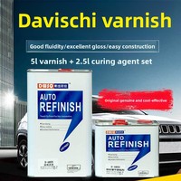 Davis Qixiake ensemble de peinture brillante à l'huile d'or Transparent couche transparente à haute brillance vernis incolore miroir peinture adhésifs scellants