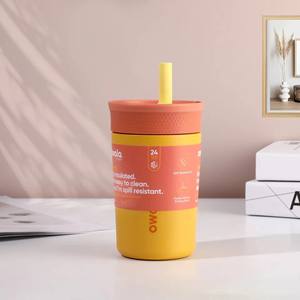 Mug à thé isotherme à double paroi en acier inoxydable de 12 oz |   Bouteille isotherme portable anti-fuite écologique à large ouverture pour la rentrée scolaire - Product Image 5