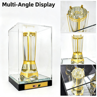 Trophée en cristal gravé sur mesure avec cadre en métal doré, trophée de compétition, trophée de championnat, cadeau commémoratif d'entreprise, logo personnalisé
