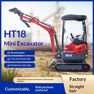 Mini-excavatrice à chenilles d'exportation du Shandong, excavatrice agricole pour vergers, trois cylindres, refroidissement par eau, pelle rétro pour usage domestique - Product Image 1