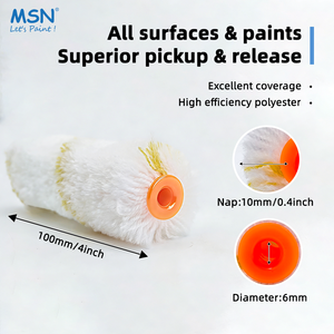 MSN 1 boîte de <span class=keywords><strong>10</strong></span> mini-rouleaux en polyacrylique de 4 pouces (<span class=keywords><strong>10</strong></span> cm), rouleaux à peinture de petite taille de bonne qualité - Product Image 3