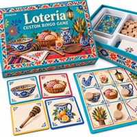 Jeu de cartes en carton personnalisé Lotera (Bingo mexicain) - Jeu de société éducatif, stratégique et coopératif pour 2 à 6 joueurs