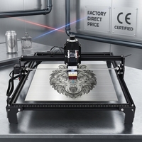 Mini machine de gravure laser CNC de bureau 4240 40W avec moteur pas à pas, pour gravure industrielle du bois et du contreplaqué, compatible DXF, nouvelle version double laser