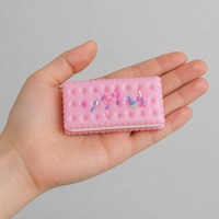 Squishy anti-stress en TPR souple, forme biscuit sandwich à la crème, à remontée lente, multicolore, assortiment en gros