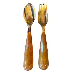 Cuillère en corne polie légère de haute qualité avec manche en résine, design tendance, vente en gros par les exportateurs - Product Image 2