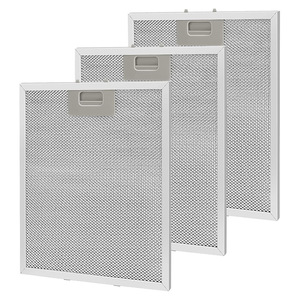 Filtre en maille pour hotte aspirante 320x260x9mm en aluminium perforé, filtre solide pour la ventilation de cuisine - Product Image 1