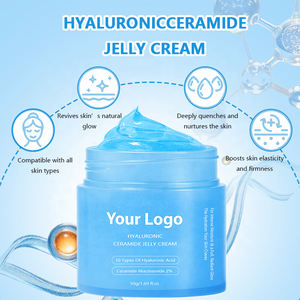 Crema <span class=keywords><strong>Viso</strong></span> Leggera a Marchio Privato <span class=keywords><strong>per</strong></span> <span class=keywords><strong>Pelle</strong></span> <span class=keywords><strong>Secca</strong></span>, Idratante Gel Acquoso con Acido Ialuronico - Product Image 4